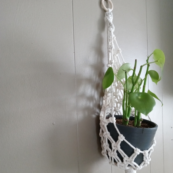 Large Macrame Plant Basket - Picture 3 of 3